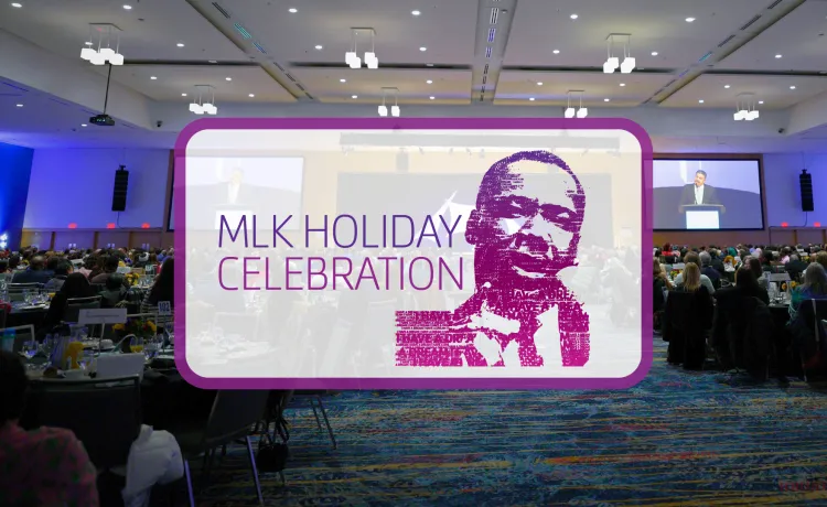 MLK Holiday Celebration 2026 Event Graphic Image from 2025 Event with text overlay 