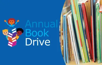 Annual Book Drive Web Event Graphic