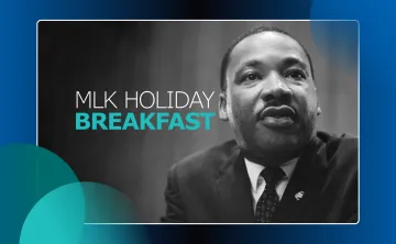 MLK Holiday BREAKFAST 2026 Event Graphic Image with event title text overlay 